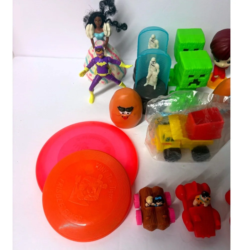 Vintage & Modern Fast Food Toy Lot McDonalds Disney Flintstones Minecraft Tonka